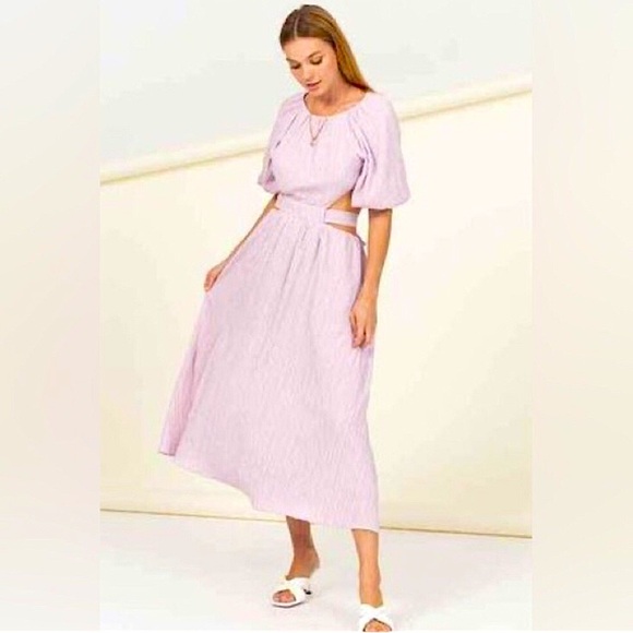 Red Dress Boutique pinkish lilac midi dress size L New NWT NIP - Picture 6 of 11